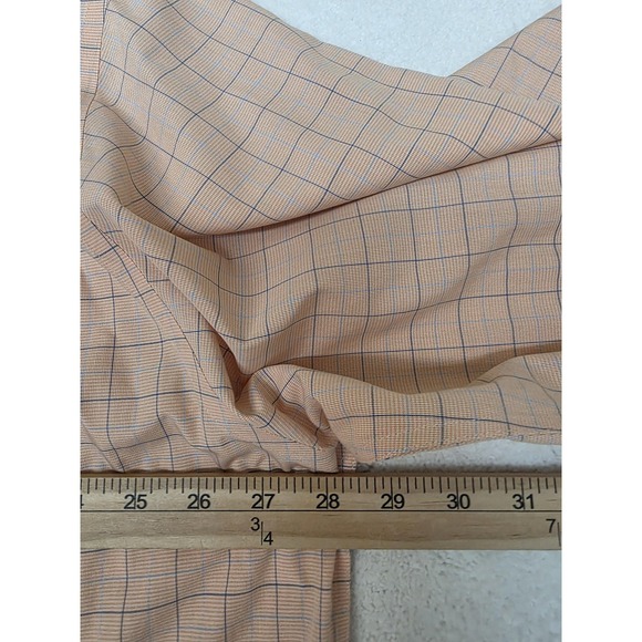 Brooks Brothers Shirt Mens 18 36/37 Orange Check 346 Non Iron Cotton Button Down - Picture 10 of 11